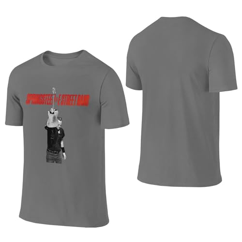 Herren Bruce Baumwolle T-Shirts Coole Logo Druck Schwarz Springsteen T Shirts Rundhals Kurzarm Singer Sommer lässig Tshirts Crew Neck Bluse Tops für Männer Fans Merch Geschenke von NEUITAE