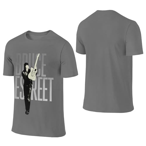 Herren Bruce Baumwolle T-Shirts Coole Logo Druck Schwarz Springsteen T Shirts Rundhals Kurzarm Singer Sommer lässig Tshirts Crew Neck Bluse Tops für Männer Fans Merch Geschenke von NEUITAE