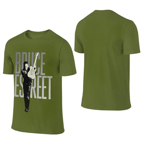 Herren Bruce Baumwolle T-Shirts Coole Logo Druck Schwarz Springsteen T Shirts Rundhals Kurzarm Singer Sommer lässig Tshirts Crew Neck Bluse Tops für Männer Fans Merch Geschenke von NEUITAE