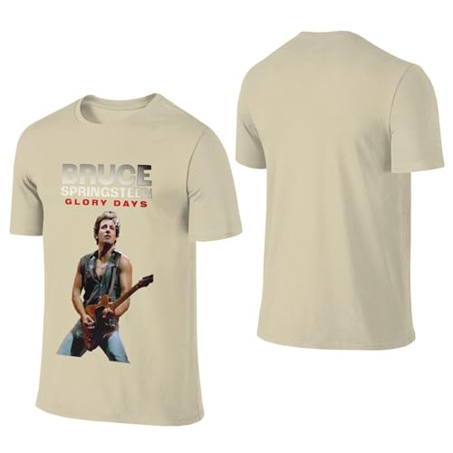 Herren Bruce Baumwolle T-Shirts Coole Logo Druck Schwarz Springsteen T Shirts Rundhals Kurzarm Singer Sommer lässig Tshirts Crew Neck Bluse Tops für Männer Fans Merch Geschenke von NEUITAE