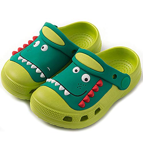 Kinder Clogs Pantoletten Jungen Mädchen Dinosaurier Leicht Sommer Gartenschuhe Bequeme Atmungsaktiv Sandale rutschfest Strand Hausschuhe von NEUSOP