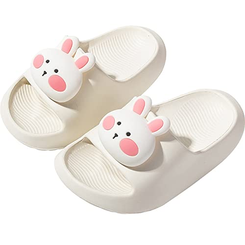 NEUSOP Badelatschen Kinder Dusch Badeschuhe Jungen Mädchen Leicht Sommer Flache Hausschuhe Sandalen für Kleinkinder Anti-rutsch Badesandalen,weiß,21EU/22EU,150 von NEUSOP