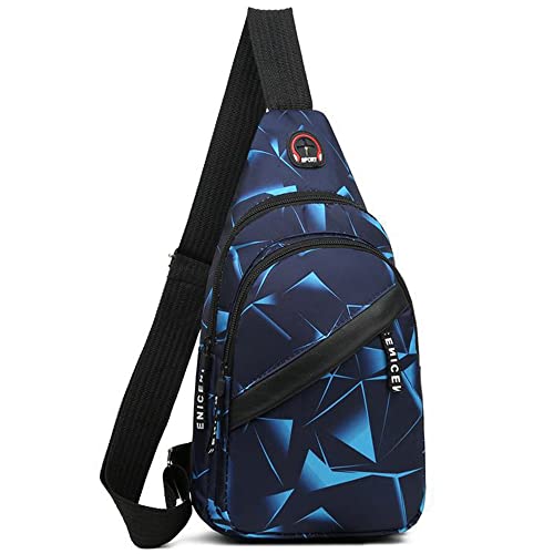 NEUSOP Brusttasche Sling Bag Rucksack Herren Schultertasche Leichte Crossbody Umhängetasche Backpack Sporttasche Damen Mädchen Jungen Daypack Wandern Radfahren Reisen 316Blau von NEUSOP