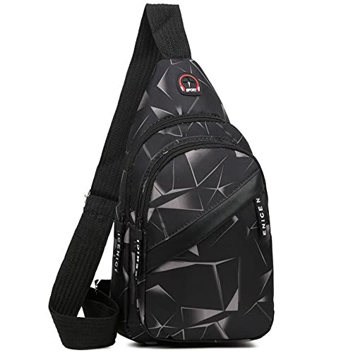 NEUSOP Herren Sling Bag Umhängetaschen Brusttasche für Herren Schultertasche Rucksack Crossbody Bag Hiking Fitness Radfahren Chest Bag Sporttasche Wasserdicht Polyester Schwarz von NEUSOP