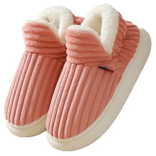 Pantoletti Plüschli Superweiche Harmont Slippers Winter Hausschuhe mit Plüschfutter Damen Herren Slippers Hausschuhe (Rosa, Erwachsene, Damen, 38, Numerisch (von/bis), EU Schuhgrößensystem, 39, M) von NEUSOP