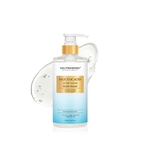 Neutriherbs Acne Body Wash, Anti Acne/Prone Skin Shower Gel For Women And Men, Daily Shower Soap With Salicylic Acid - Grapefruit Scent 16.9 Fl.Oz von NEUTRIHERBS