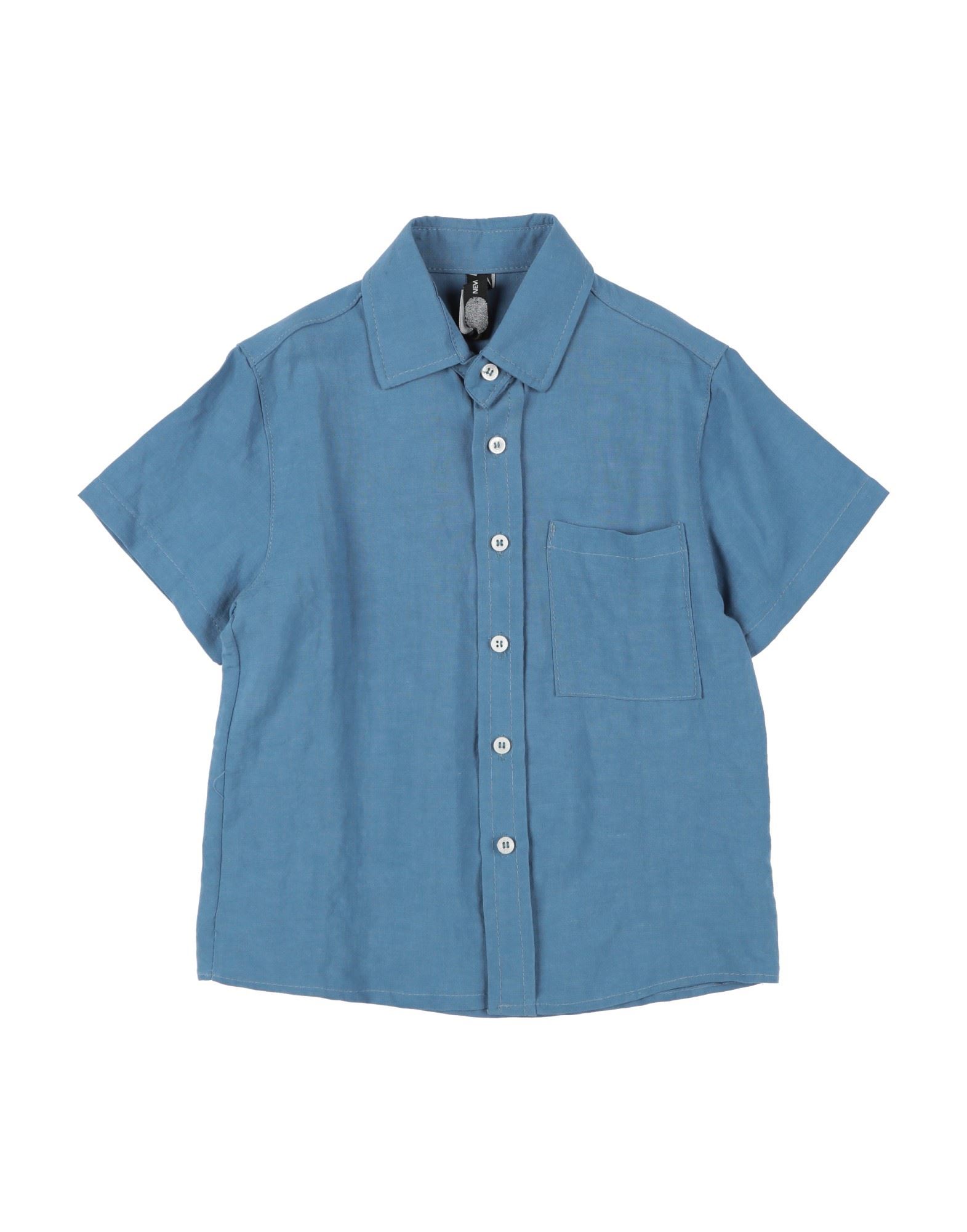 NEVER TOO Hemd Kinder Taubenblau von NEVER TOO