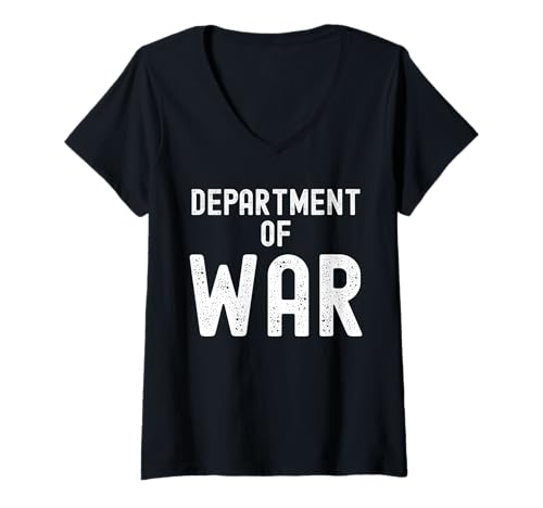 Damen Kriegsministerium T-Shirt mit V-Ausschnitt Damen Kriegsministerium T-Shirt mit V-Ausschnitt von NEW DEPARTMENT OF USA WAR
