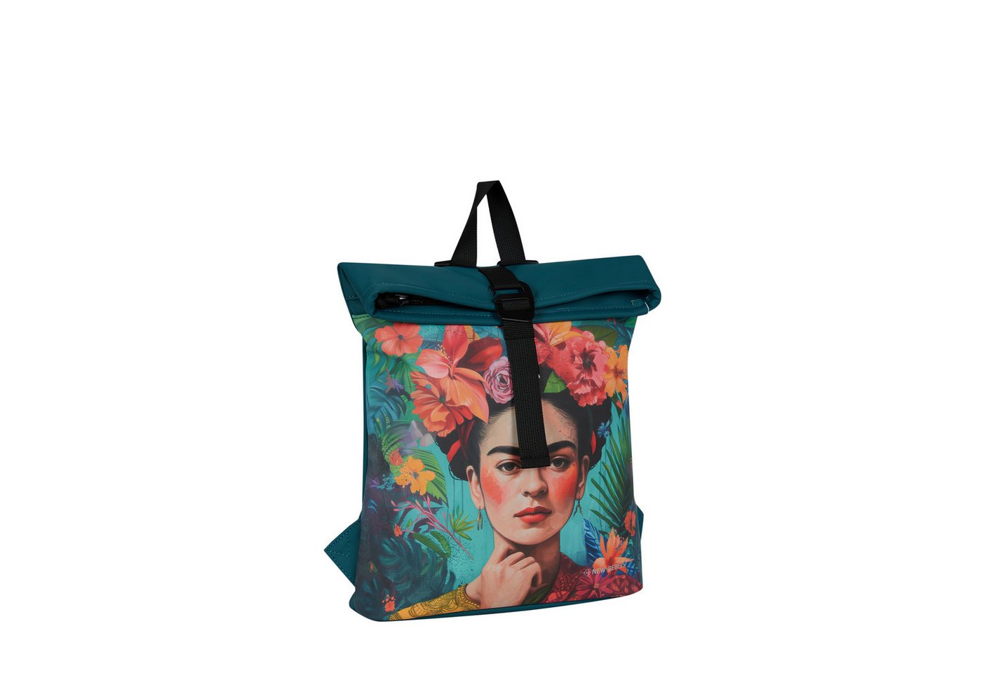 NEW REBELS Cityrucksack kleiner Roll Up RollTop Kurier Rucksack Mart Los Angeles, wasserabweisendes Planenmaterial, florales Design NEW REBELS Cityrucksack kleiner Roll Up RollTop Kurier Rucksack Mart Los Angeles, wasserabweisendes Planenmaterial, florales Design von NEW REBELS