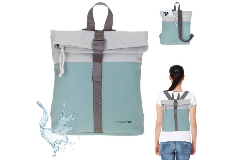 NEW REBELS Freizeitrucksack Damen klein Rucksack Handtasche Tasche, Reise Freizeit Bag wasserabweisend aus Plane + bagboom Etui NEW REBELS Freizeitrucksack Damen klein Rucksack Handtasche Tasche, Reise Freizeit Bag wasserabweisend aus Plane + bagboom Etui von NEW REBELS