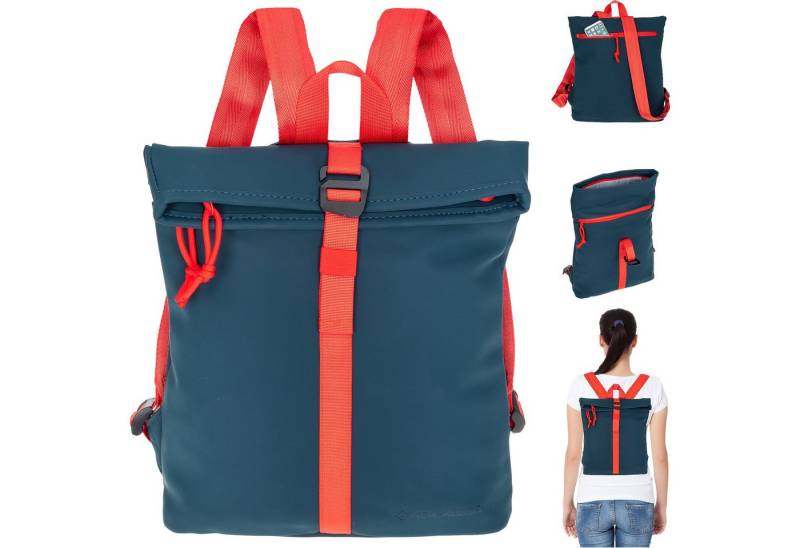 NEW REBELS Freizeitrucksack Damen klein Rucksack Handtasche Tasche, Reise Freizeit Bag wasserabweisend aus Plane + bagboom Etui von NEW REBELS