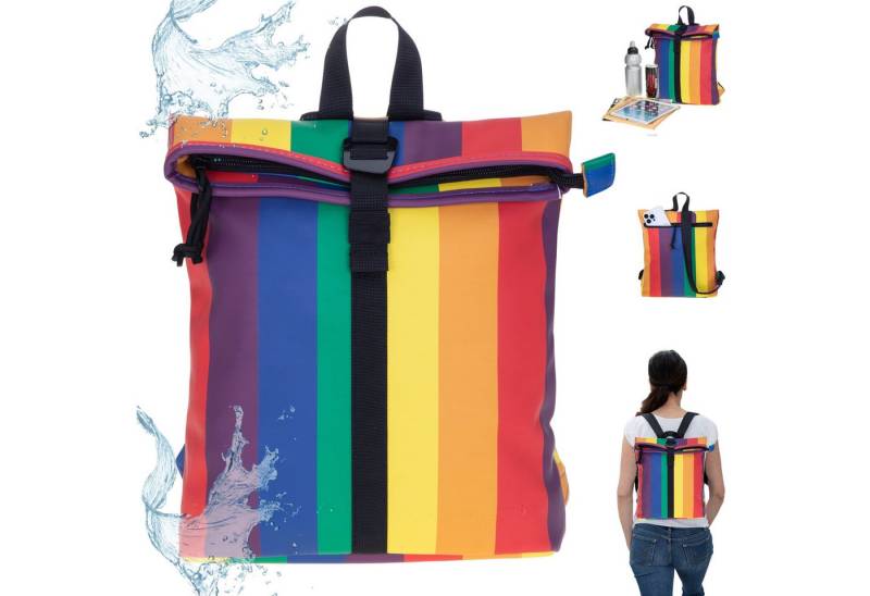 NEW REBELS Freizeitrucksack Damen klein Rucksack Handtasche Tasche, Reise Freizeit Bag wasserabweisend aus Plane + bagboom Etui NEW REBELS Freizeitrucksack Damen klein Rucksack Handtasche Tasche, Reise Freizeit Bag wasserabweisend aus Plane + bagboom Etui von NEW REBELS