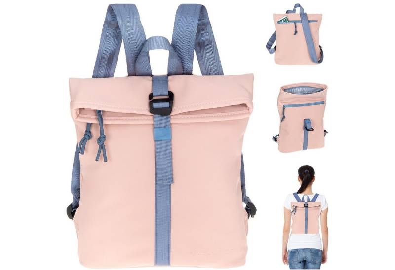 NEW REBELS Freizeitrucksack Damen klein Rucksack Handtasche Tasche, Reise Freizeit Bag wasserabweisend aus Plane + bagboom Etui von NEW REBELS