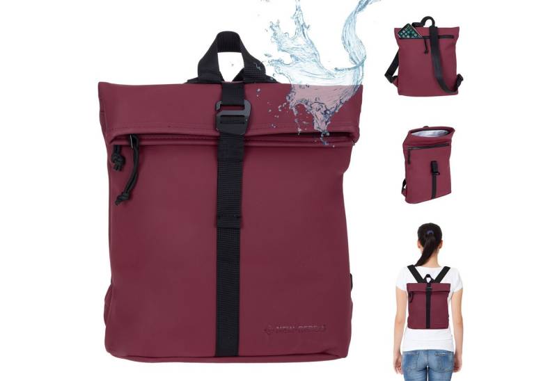 NEW REBELS Freizeitrucksack Damen klein Rucksack Handtasche Tasche, Reise Freizeit Bag wasserabweisend aus Plane + bagboom Etui von NEW REBELS