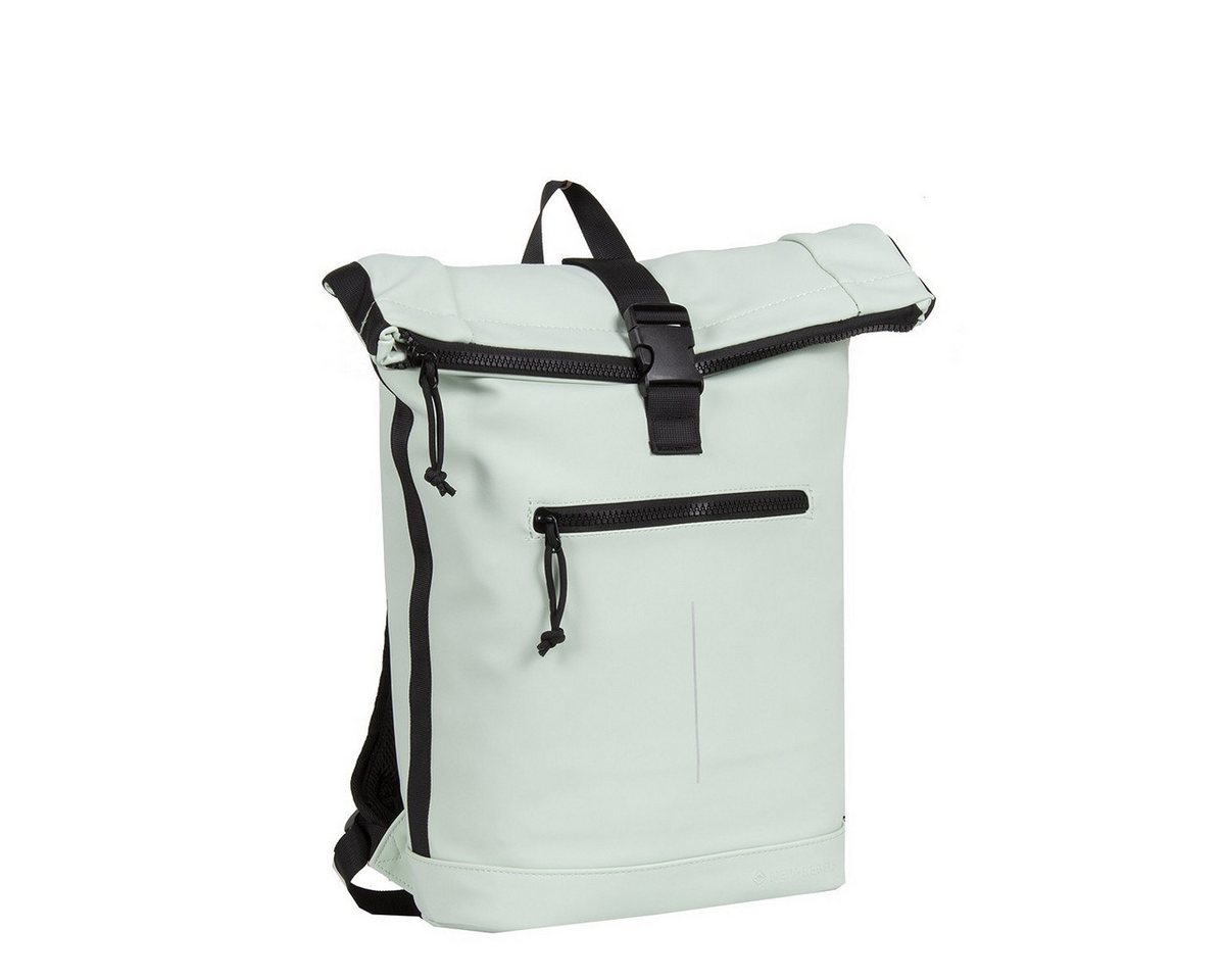 NEW REBELS Laptoprucksack Roll Up RollTop Kurier Rucksack Freizeitrucksack Mart New York, wasserabweisend, Laptopfach, mint grün von NEW REBELS