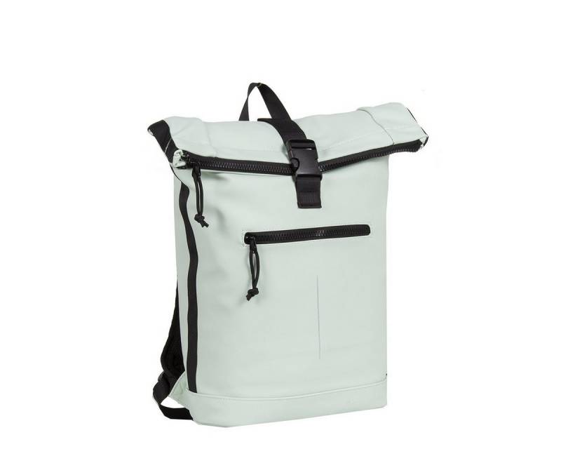 NEW REBELS Laptoprucksack Roll Up RollTop Kurier Rucksack Freizeitrucksack Mart New York, wasserabweisend, Laptopfach, mint grün von NEW REBELS