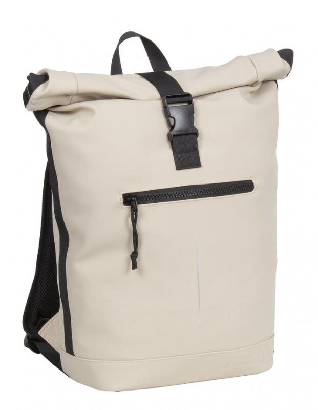 NEW REBELS - New Rebels Mart - New York Rolltop Rucksack mit Laptopfach aufsteckbar 16l beige Beige von NEW REBELS