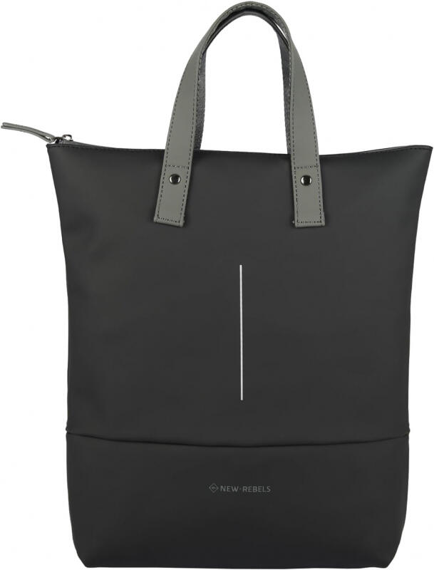 NEW REBELS - New-Rebels Matteo Trenton Griff-Rucksack & Shopper 10L mit langem Riemen Planenmaterial schwarz Schwarz von NEW REBELS