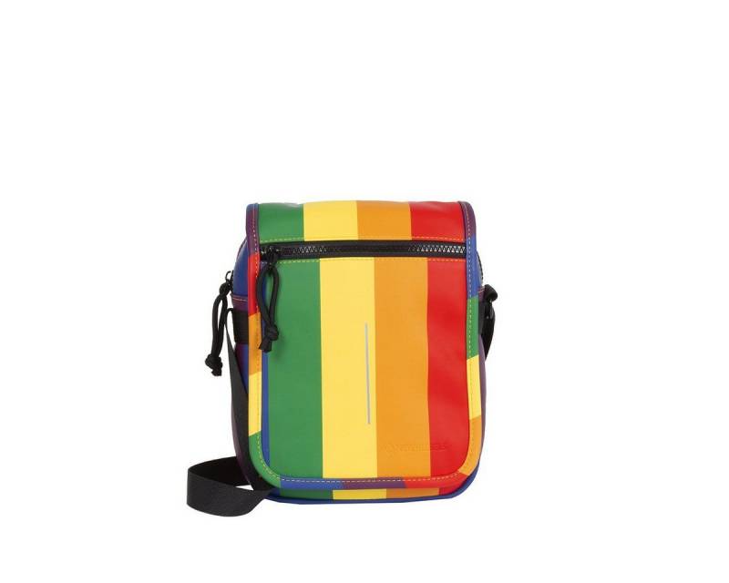 NEW REBELS Umhängetasche Louisville Flapover Schultertasche Regenbogen, wasserabweisendes Planenmaterial von NEW REBELS