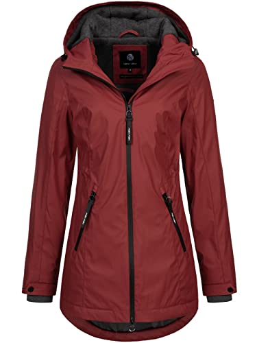 NEW VIEW Damen Regenjacke Lia mit Kapuze L60238FC dunkelrot (Rhubarb) XL von NEW VIEW