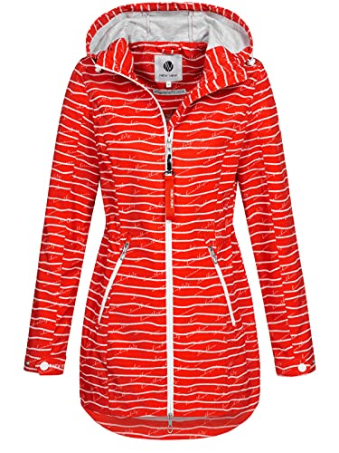 NEW VIEW Damen Softshelljacke Lea Outdoor-Jacke mit Kapuze high red M von NEW VIEW