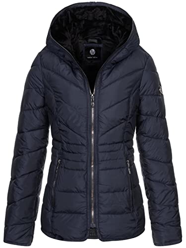 NEW VIEW Damen Steppjacke L60191FC01 gesteppte Damenjacke mit Kapuze Navy (Dark Sapphire) XL von NEW VIEW