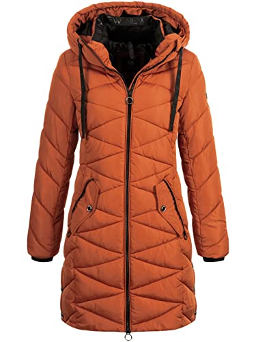 NEW VIEW Damen Steppmantel Katelyn Winter-Parka mit Kapuze burnt orange S von NEW VIEW