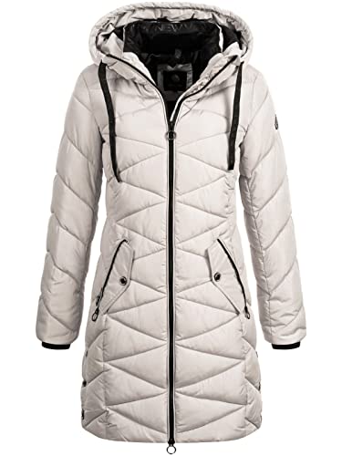 NEW VIEW Damen Steppmantel Katelyn Winter-Parka mit Kapuze kitt XXL von NEW VIEW