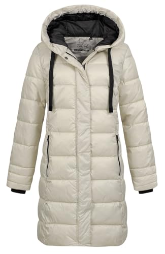 NEW VIEW Damen Steppmantel Victoria gesteppter Parka mit Kapuze wasserabweisend L60242FC05 Beige (Pumic Stone) L von NEW VIEW