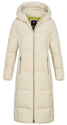 NEW VIEW Damen langer Winterparka L60326FC00 Steppmantel Beige (Bone Offwhite) M von NEW VIEW