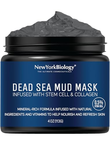 New York Biology Dead Sea Mud Mask für Gesicht und Körper mit Stem Cell und Collagen - Spa Quality Pore Reducer für Akne, Mitesser und Ölhaut, natürliche Hautpflege für Frauen, Männer - Tightens Skin New York Biology Dead Sea Mud Mask für Gesicht und Körper mit Stem Cell und Collagen - Spa Quality Pore Reducer für Akne, Mitesser und Ölhaut, natürliche Hautpflege für Frauen, Männer - Tightens Skin von NEW YORK BIOLOGY THE ULTIMATE COSMECEUTICALS