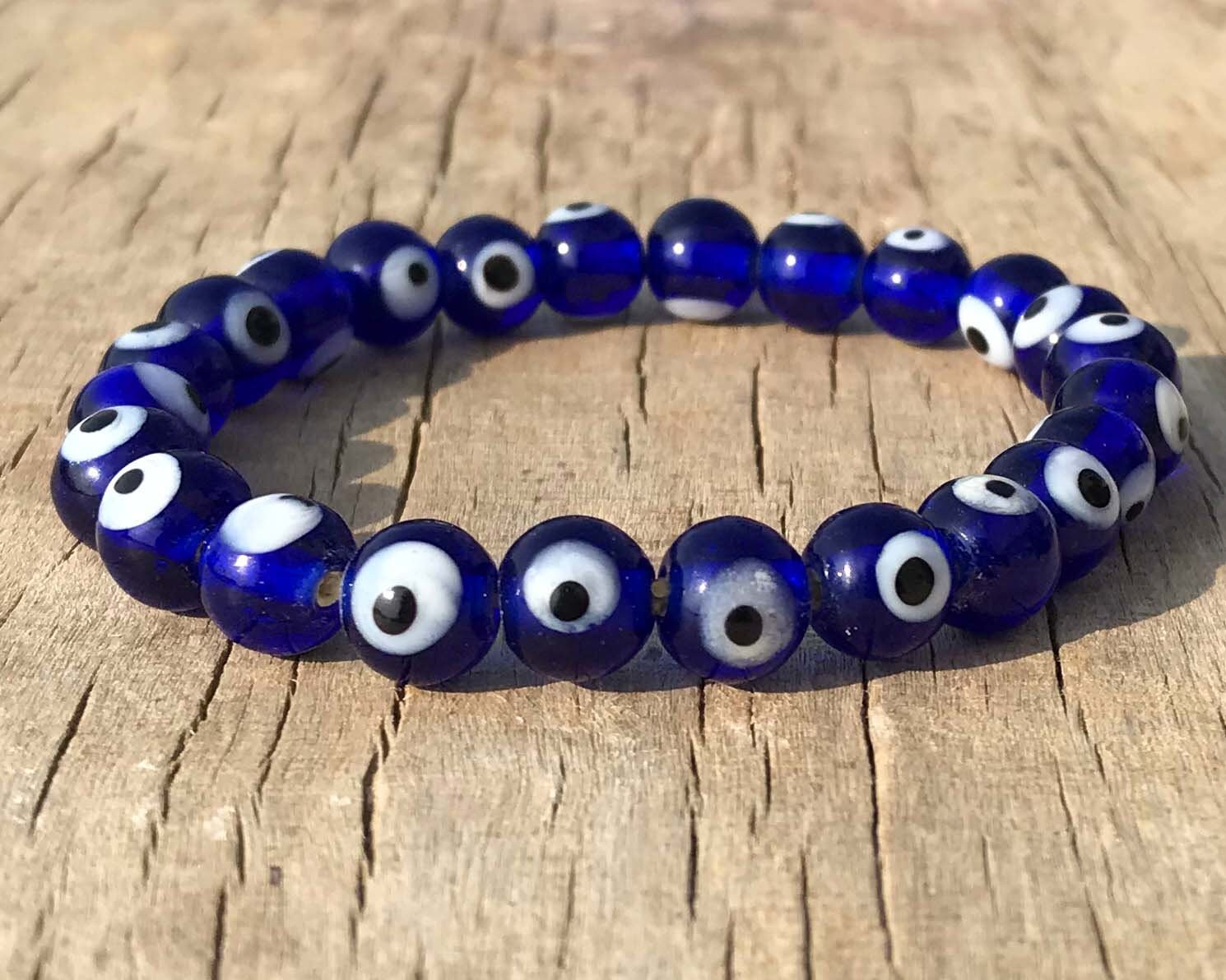 Evil Eye Perlen Kristall Armband, Frauen Handgemachtes Verstellbares Schmuck, Kristallperlen Armband Evil Eye Perlen Kristall Armband, Frauen Handgemachtes Verstellbares Schmuck, Kristallperlen Armband von NEWCELLECTION