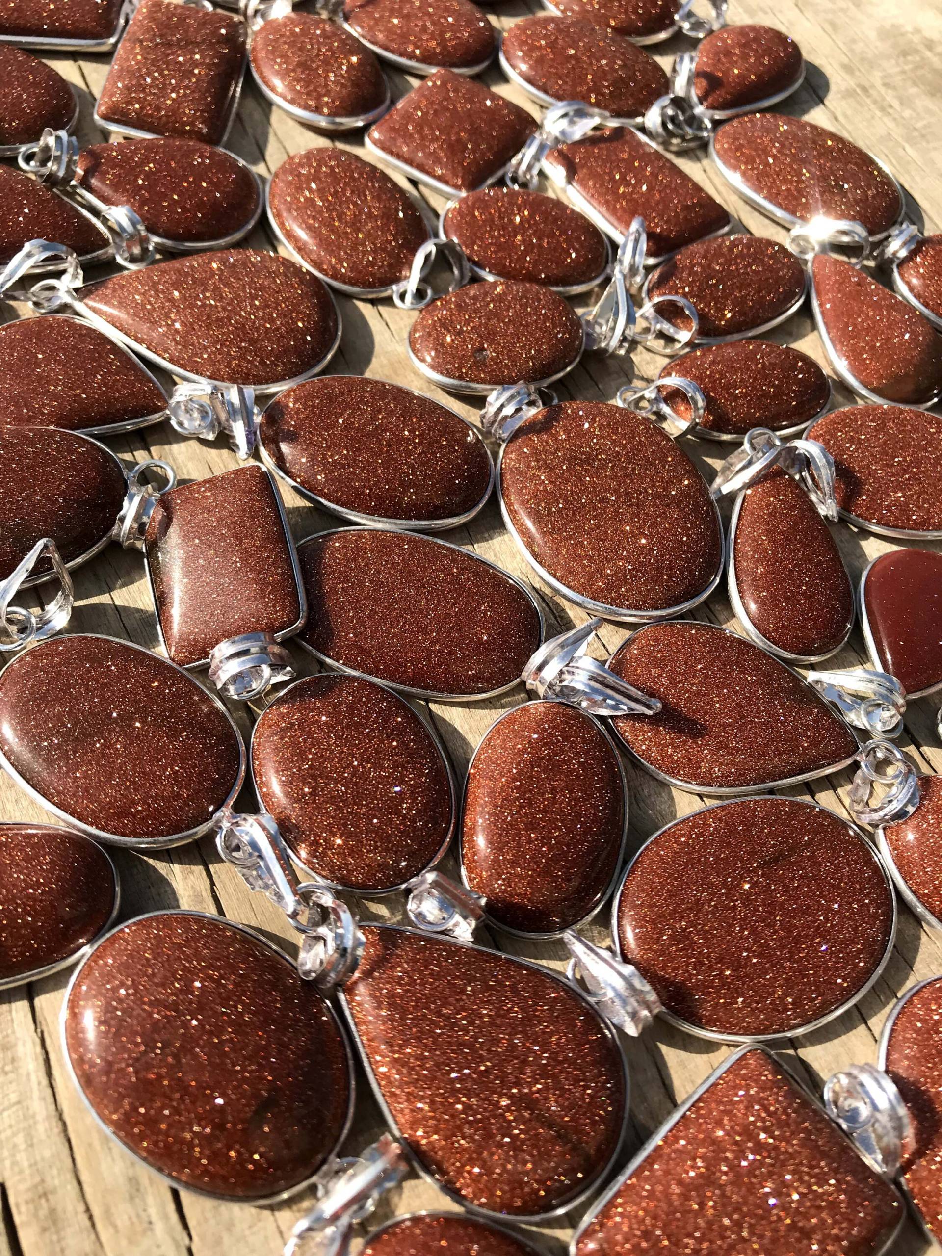 Sonnenstein Edelstein Anhänger, Versilbert Handgemachte Schmuck Frauen, S Hippie Kristall Halskette Anhänger Sonnenstein Edelstein Anhänger, Versilbert Handgemachte Schmuck Frauen, S Hippie Kristall Halskette Anhänger von NEWCELLECTION