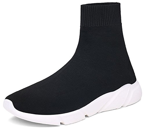 NEWCOLOR Unisex Mode Slip auf hohem Schnitt Walking Trainer Komfort Paar Loafer Schuhe Stricken Fitness-Studio Lauf Turnschuhe von NEWCOLOR