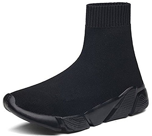 NEWCOLOR Unisex Mode Slip auf hohem Schnitt Walking Trainer Komfort Paar Loafer Schuhe Stricken Fitness-Studio Lauf Turnschuhe von NEWCOLOR