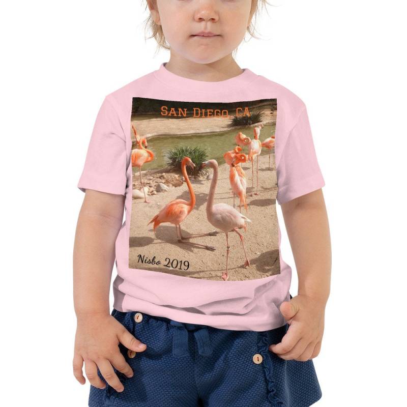 Kleinkind Kurzarm-T-Shirt - Flamingo Freunde Kollektion von NEWDesignsByDawn