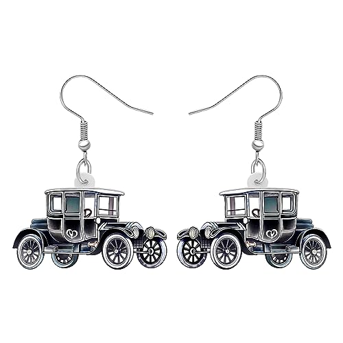 NEWEI Acryl Neuheit Käfer Auto Ohrringe Hängend Wohnmobil baumeln für Frauen Mode Autozubehör Schmuck Charm Geschenk (Oldtimer C) von NEWEI