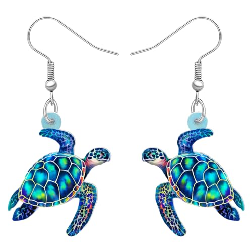 NEWEI Acryl Schildkröte Ohrringe Baumeln Schmuck Für Frauen Mädchen Ozean Meer Tierliebhaber Charms Geschenke (Schildkröte A) von NEWEI