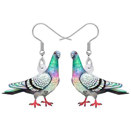 NEWEI Acryl Taube Vogel Ohrringe Dangle Schmuck für Frauen Mädchen Charm Geschenk (Taube B) von NEWEI
