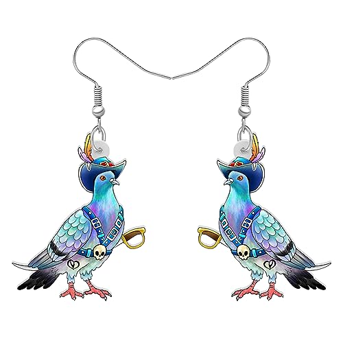 NEWEI Acryl Taube Vogel Ohrringe Dangle Schmuck für Frauen Mädchen Charm Geschenk (Taube E) von NEWEI