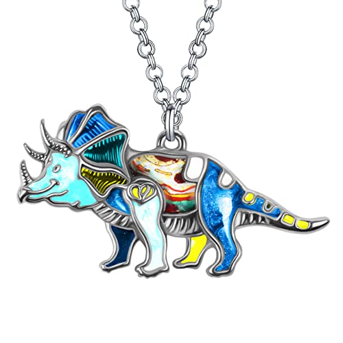 NEWEI Emaille Drachen Halskette Anhänger 20 Zoll Kette für Frauen Mädchen Drachen Schmuck Geschenke Charme (Pebble) von NEWEI