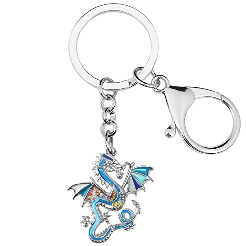 NEWEI Emaille Drachen Schlüsselanhänger Schlüsselanhänger für Damen Mädchen Kinder Tasche Charms (Flieder) von NEWEI