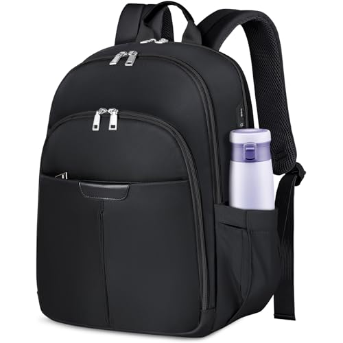 Laptop Rucksack Damen 15,6 Zoll Reisen Damen Rucksäcke mit USB-Ladeanschluss Wasserabweisend Computer Frauen Daypack von NEWHEY