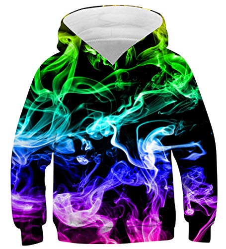NEWISTAR Jungen Mädchen Kapuzenpullover Hoodie Kinder Langarm Pulli mit Kapuzen Sweatshirt Pullover,Style1 (Blau),13-16 Jahre (Tag XL) von NEWISTAR