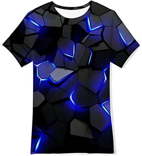 NEWISTAR Kurzarm Tshirt Jungen 3D-Druck Tiger Grafik T-Shirt Rundhals-Sommerhemd Tops Kinder Kleidung von NEWISTAR