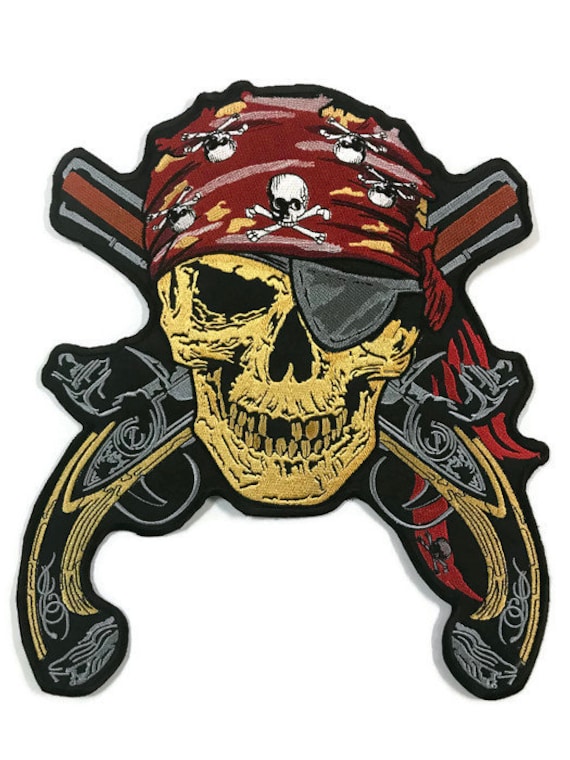 Patch L Pirate Skull & Guns von NEWKARNPUK