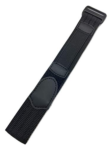 18–20 mm längenverstellbarer, schwarz, Nylon/Klettverschluss Sport Uhrenarmband von NEWLIFE