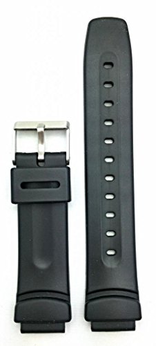 Uhrenarmband aus Gummi, 16 mm, bequemes und langlebiges PVC-Material, Schwarz von NEWLIFE