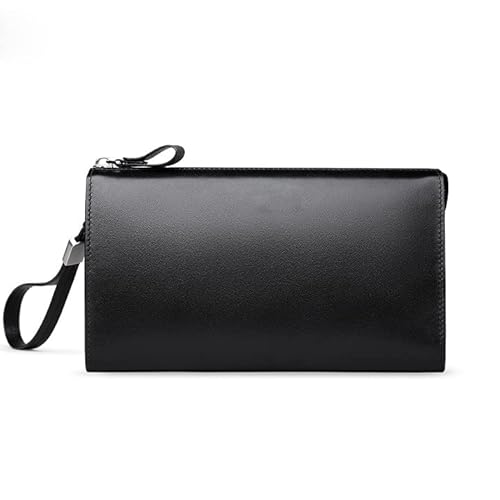 NEWNAN 100% Rindsleder Herren Clutch Walle Herren Leder Geldbörse Geldbörse für Herren mit großer Kapazität (Farbe: A) von NEWNAN