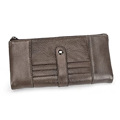 NEWNAN Brieftasche Herren Lange Retro Multi-Karten-Geldbörse Handliche Damen-Geldbörse mit großem Fassungsvermögen Kartentasche (Farbe: A, Größe: 19 * 10 * 3 cm) von NEWNAN